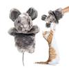 Katzen Handpuppen - Interaktives Katzenspielzeug im Wrestler-Stil - Plüschpuppen in Mäuseform für Wohnungskatzen - Langlebiges Haustier-Spielzeug