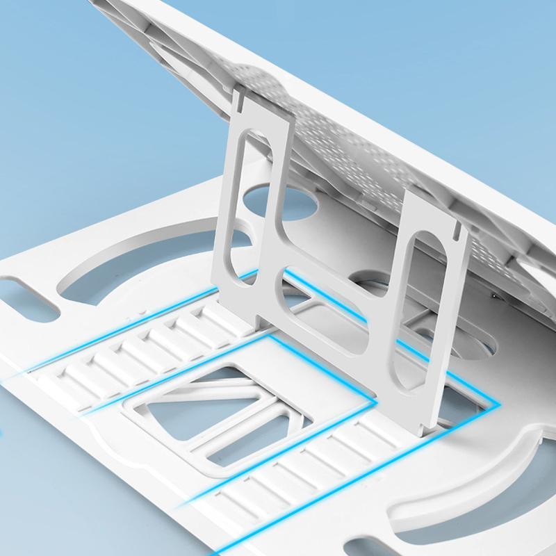 Soporte para portátil de silicona PP y ABS plegable de 8 velocidades ajustable soporte de refrigeración portátil para portátil