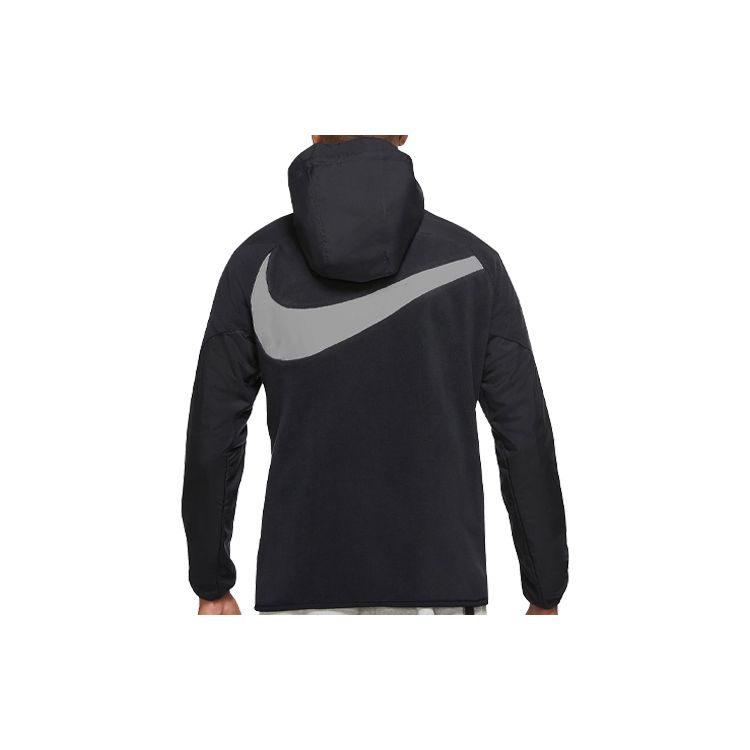 Nike Large Logo Long Sleeve Zip Hoodie Jacket Men Tops Black CT2511-010