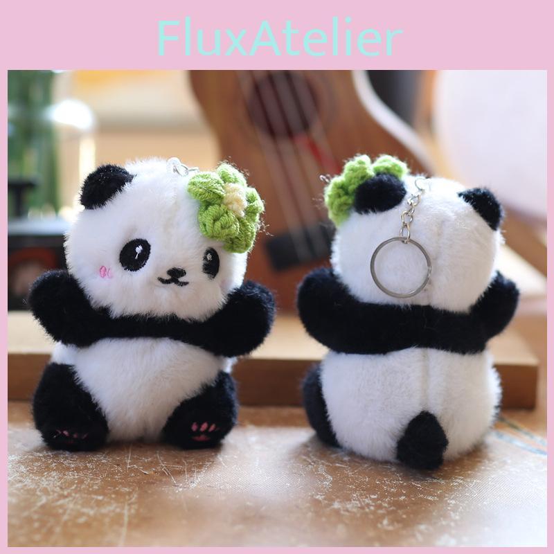 Toy Plush Panda Keychain Lightweight Filling School Travel Decoration Backpack
