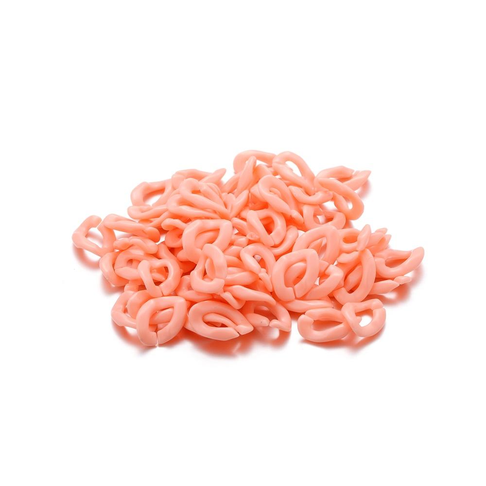 50/100Pcs Colorful Twisted Acrylic Link Chain Assembled Parts Beads for DIY Necklace Jewelry Making Findings Accessories