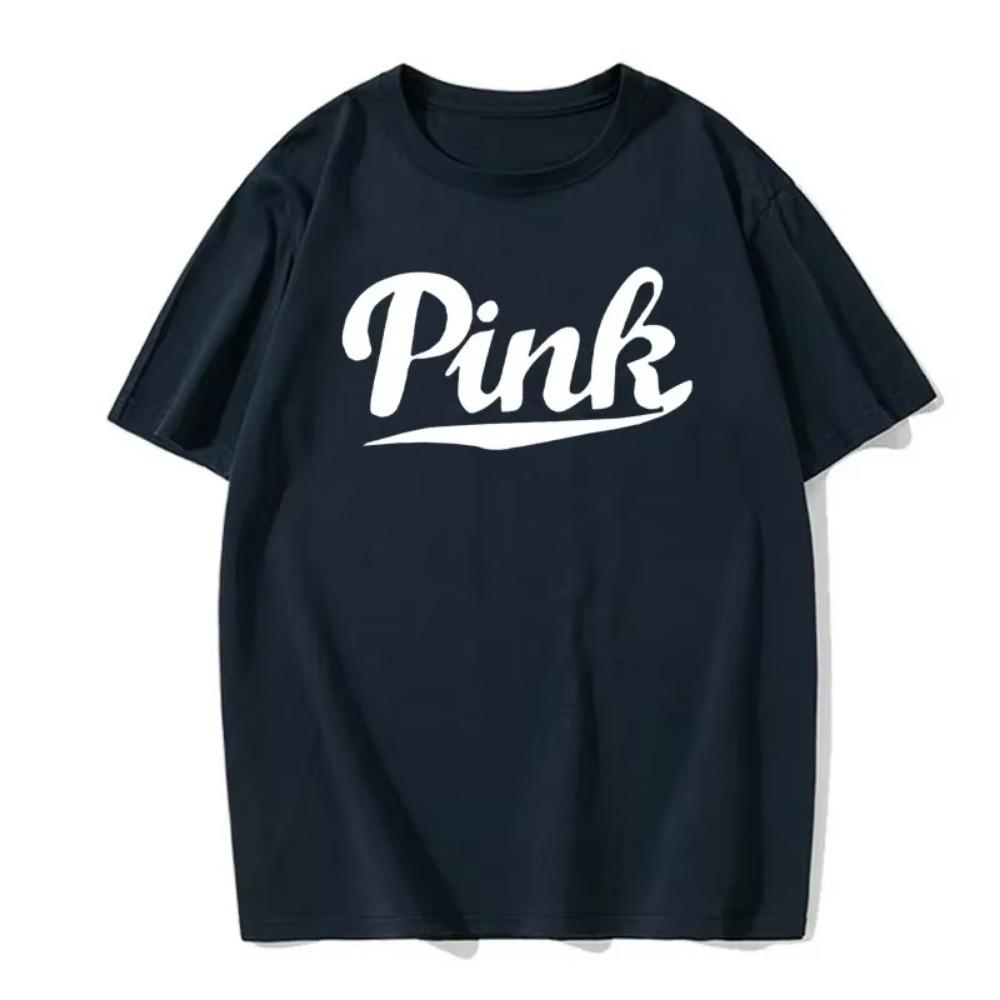 Summer Men's Casual T-shirt Fashionable Letter Printing Versatile Round Neck Pure Cotton Comfortable Short-sleeved Men's Top