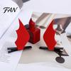 Holiday Themed Hair Ornaments 2Pcs Halloween Red Bat Wings Clips, 3D Wing Hairpin, Lightweight Non Woven Clips Gothic Pins, Cute Accessories for Women