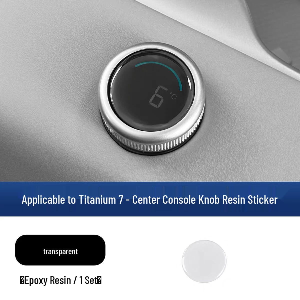 

Leopard Equation Titanium 7 Center Console Button Stickers & Trim Board Protective Film Set