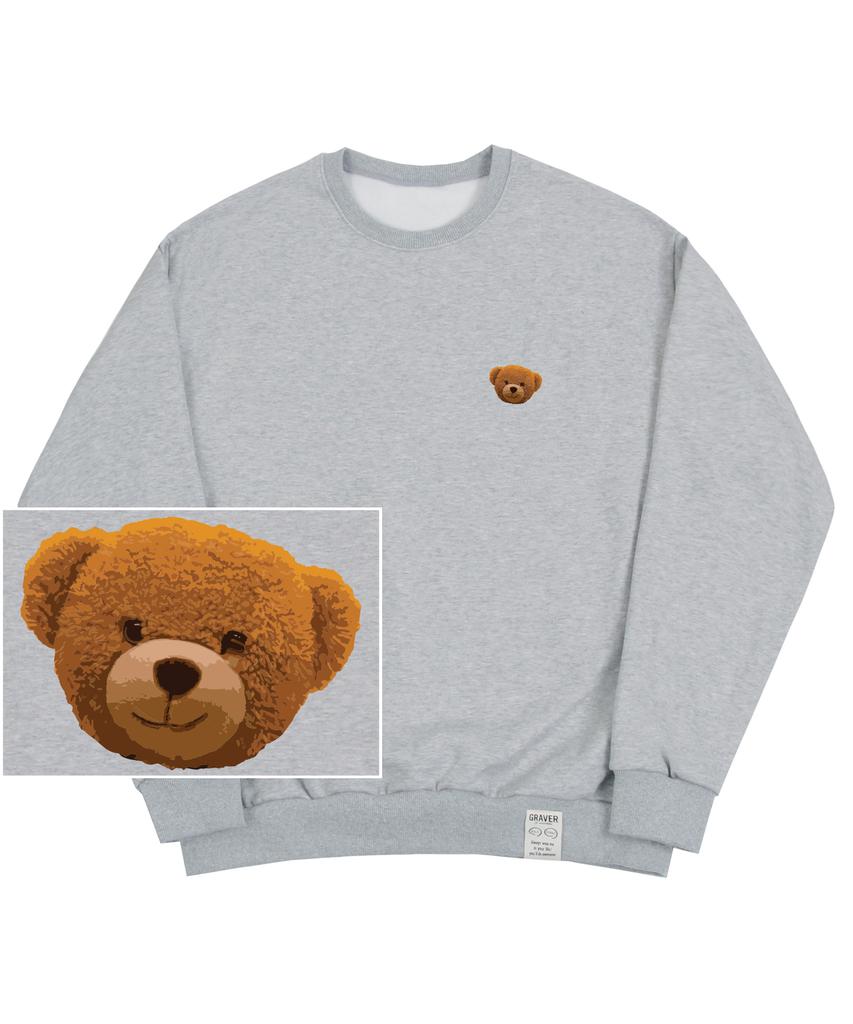 GRAVER [Unisex] Small Of Bear Sweatshirt_Gray