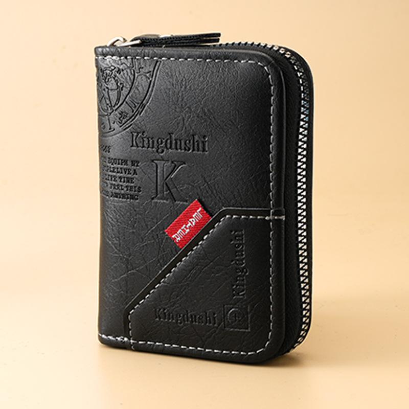 Новый мужской кошелек Мужской короткий кошелек Простой и практичный кошелек Атмосферный кошелек Большая емкость Кошелек на много карт