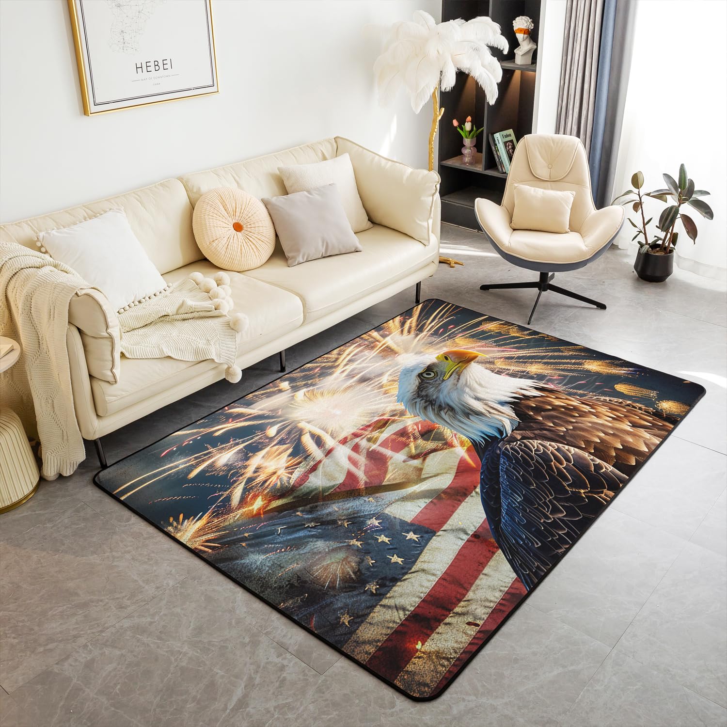 

Erosebridal Highland Cow Area Rug 5x7 Highland Cattle Rug Cute Cow Flower Decorative Rug for Kids Boys Girls Teens Western Cowboy Accent Rug 100cm x 120cm