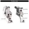 Adjustable Invisible Zippers Presser Foot with Roller Wheel Heavy Duty Steel Presser Feet For Flatbed Sewing Machine