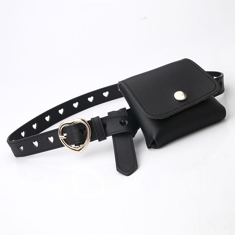 Minimalist Pu Chain Belt Bag With Metal Buckle For Casual And Office Style