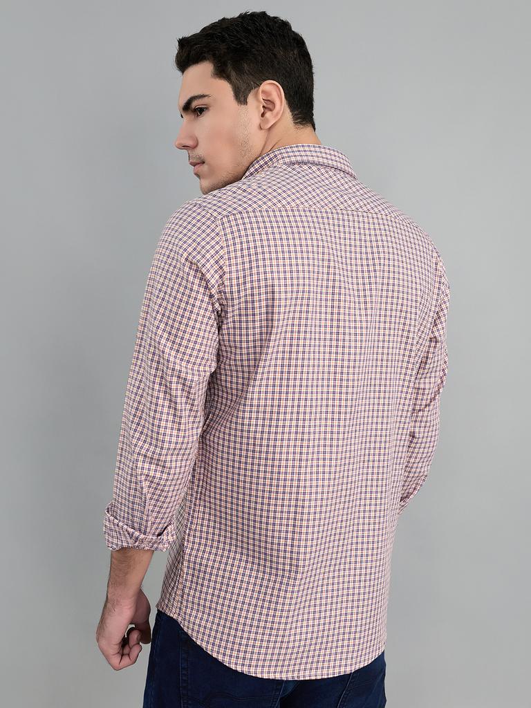 Monte Carlo Mens Regular Fit Check Full Sleeve Shirt