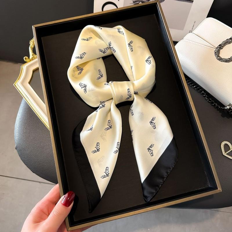 70cm Square Silk-Like Scarf Women Lightweight Fashion Accessory Office Chic Neck Wrap Stylish Print Design