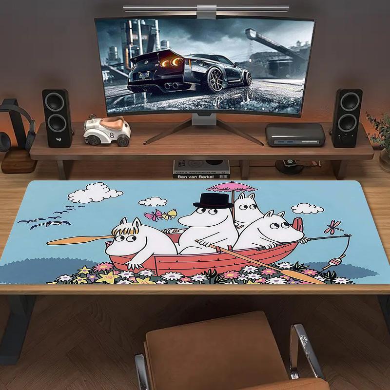 Moomin3 Print  Cushion Non-slip Laptop Tablet Big Mousepad XXL Mat Mini PC Playmat With Lock edge