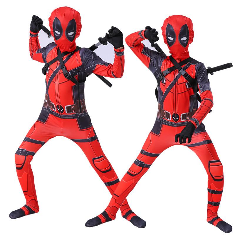 Hero Bodysuit Jumpsuit Halloween Costume Kids Cosplay Outfit Adult Set