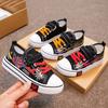 Boys Korean Breathable Cartoon Velcro Canvas Shoes Autumn Non Slip Soft Sole Casual Sneakers