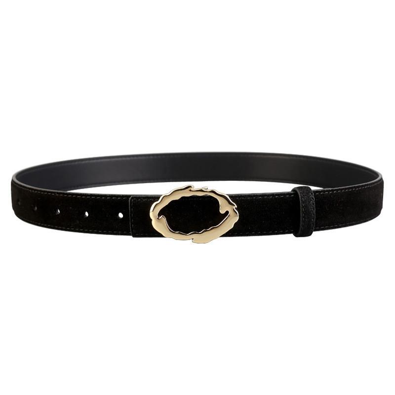 

Classic Leather Belt For Women With Alloy Buckle For Office And Casual Wear Black