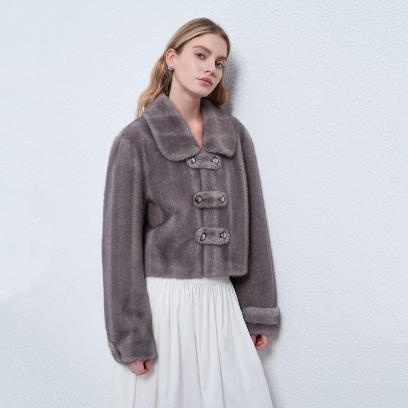 Short Faux Fur Coat Women Japanese Style Cute Soft Commute 2026