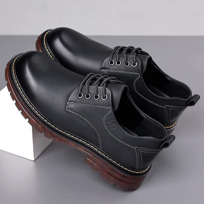 Mode Herren Echtleder Schuhe Schnürschuhe Mode Kopfleder Rutschfeste Slipper Schuhe Mann Lässig Business Formelle Schuhe Herren Oxfords