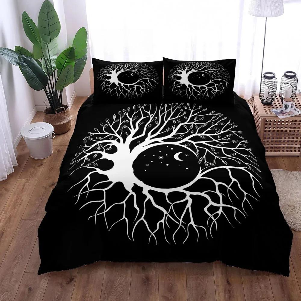 Yggdrasil Tree Of Life Duvet Cover Set King Queen Double Twin Single Bed Linen Set Customized Quilt Cover