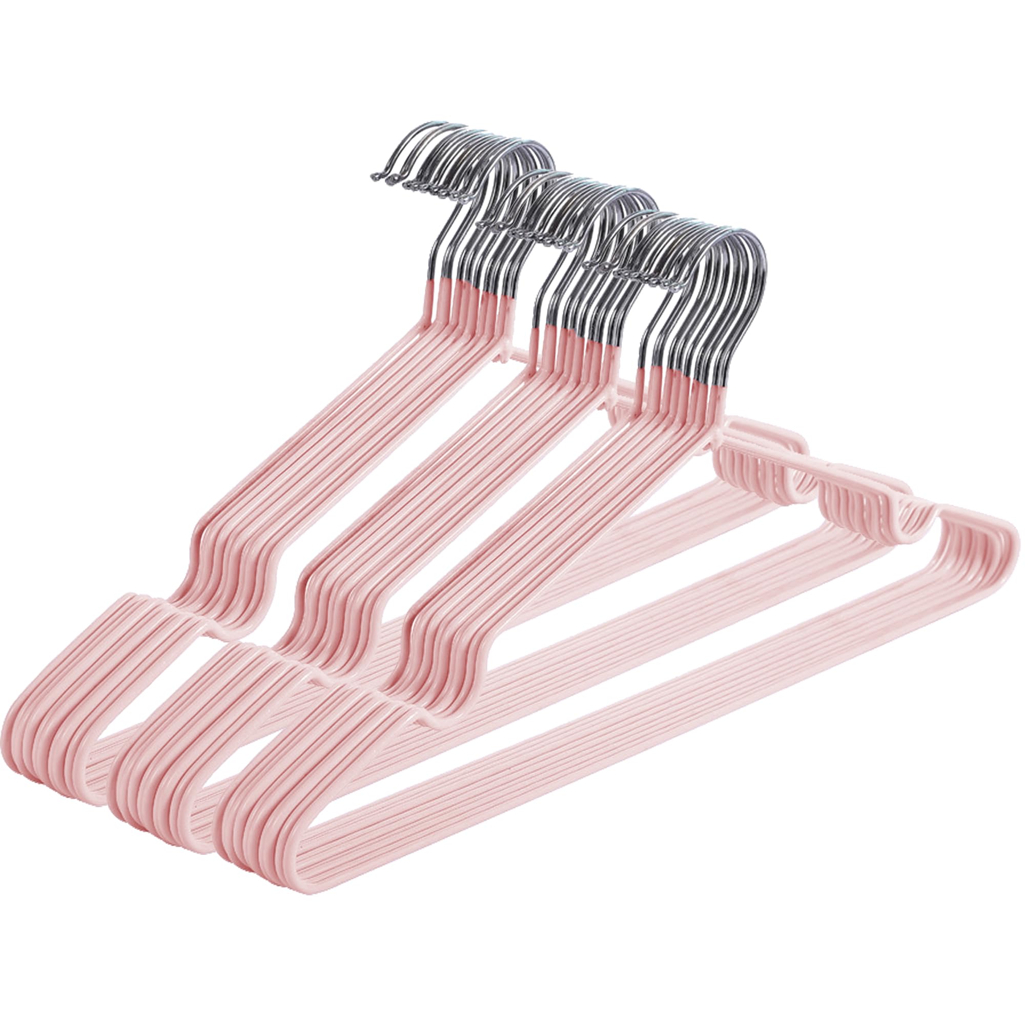 

HOSUR Prevents Clothes from Losing PVC Special Rubber Non-Slip Hangers, 30-Pack, Slim, Lightweight, Shape, Coating, Stylish, Non-Slip, Wet/Dry Use, розовый