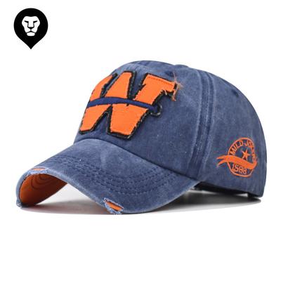 Pure Cotton Washed Old W Letter Baseball Cap Men's and Women's Outdoor Four-season Foreign Trade Cap