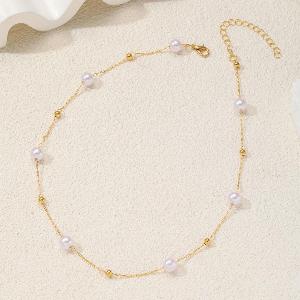 Pearl Tassel Necklace with Multiple Ways of Wearing Trendy Elegant Imitation Jewelry Accessories for Women Girls