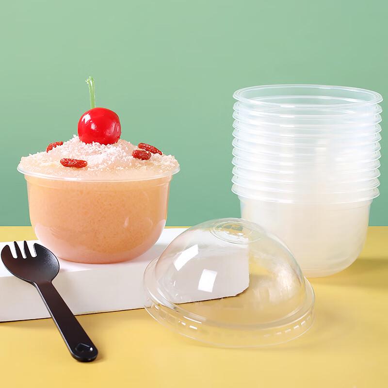 250ml Bobo U-shaped Cups with Forks & Spoons (100 Sets)