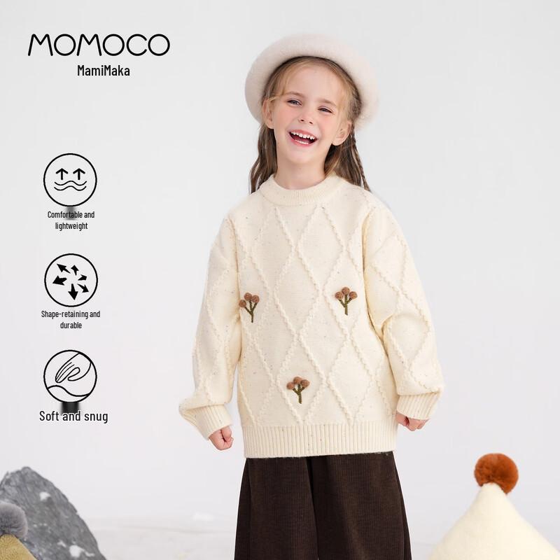 MOMOCO Girls 2025 Autumn/Winter Pullover Sweater 110