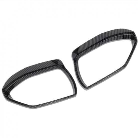 For Hyundai Santa Cruz -2025 Carbon Fiber Car Mirror Rain Eyebrow 2pcs