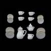 Ceramic Dollhouse Miniature Tea Set Tableware Miniature Porcelain Tea Cup Set  Kitchen Decor