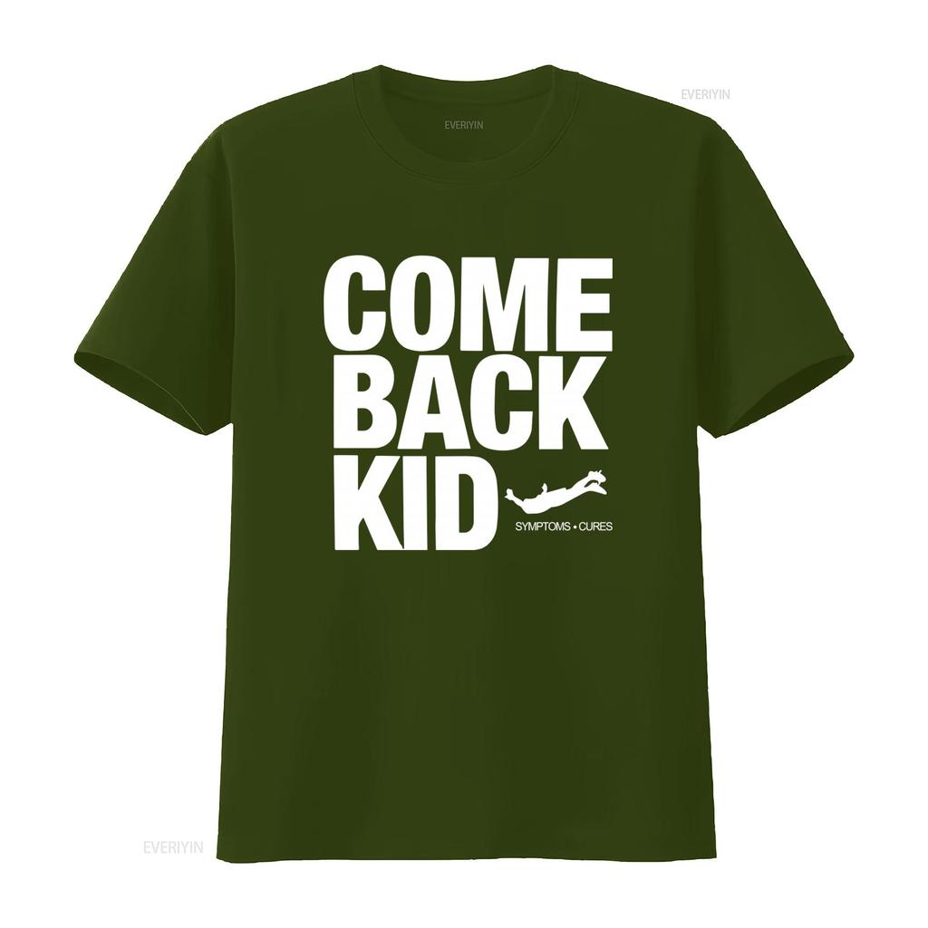 Tričko s nápisem Comeback Kid Symptoms And Cures pro muže Velikosti S 2XL vintage Prané Prodyšné módní grafické Mírně univerzální