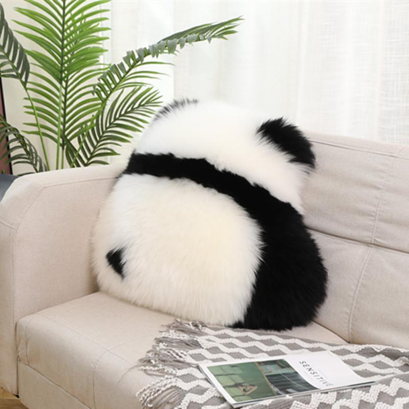 Panda cushion wool cushion cute cushion Internet celebrity decoration sofa pillow decoration angry panda pillow