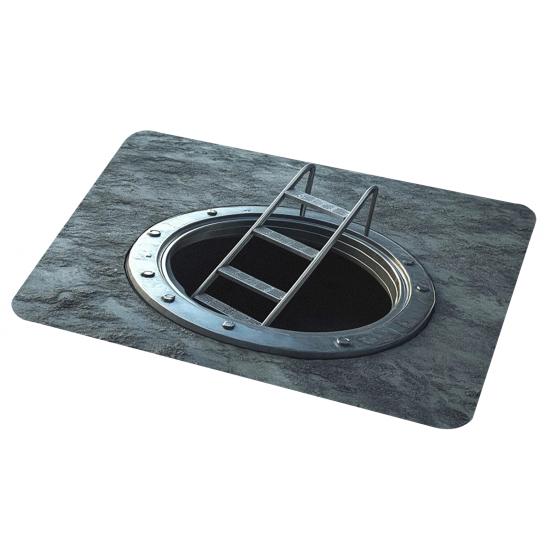 Floor Mat 3D Floor Strong Water Absorption Mat with Visual Effect Non-Slip Quick Drying Bathroom