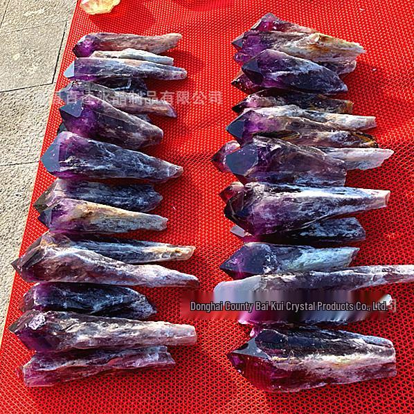 Natural Amethyst Raw Crystal Point Display Piece Ornament