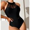 Sexy Net One Piece Swimsuit Women's Closed Swimwear 2025 New Push Up Swimming Wear Bodysuit Bathing Suit Beachwear Pool Bather