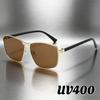 Modische Metall-Quadratrahmen-Sonnenbrille Lässiger Streetstyle-Brillen Klassische Fahrbrillen Outdoor-Reise UV-Schutz-Gläser
