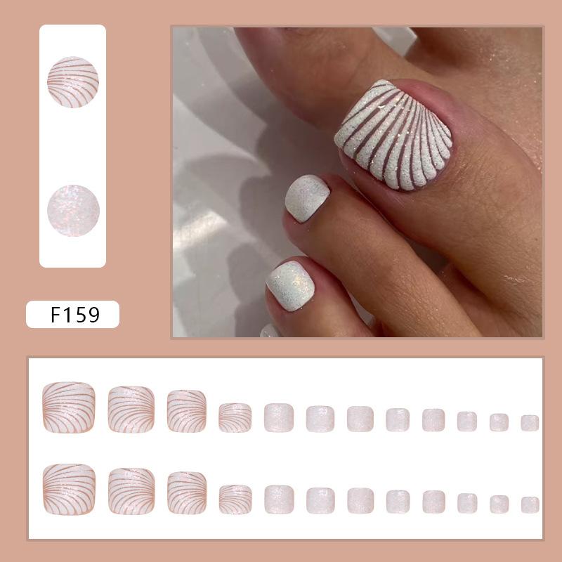 

Fine Glitter Nail Plate Pattern Wearing Toenail Plate 1ml One Size