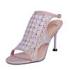 Rhinestone Mesh High Heels Women'S Summer Hollow Newest Sandals Women'S Fish Mouth Stiletto Women'S Shoes C899