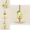 Avocado Fluffy Capybara Plush Keychain Unique Pineapple Bag Charm 12cm Soft Toy