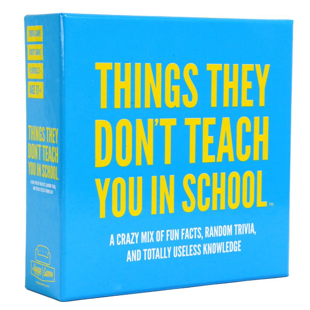 

Things They Don t Teach You in School: English Party Game Cards