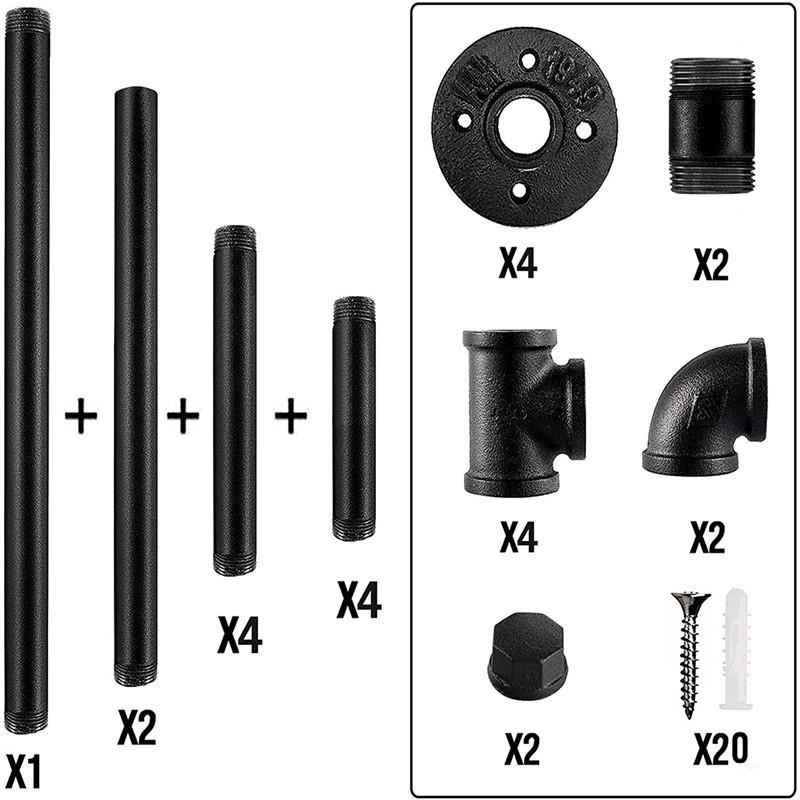 Industrial Style Wall-Mounted Clothing Display Rack with Water Pipe Design