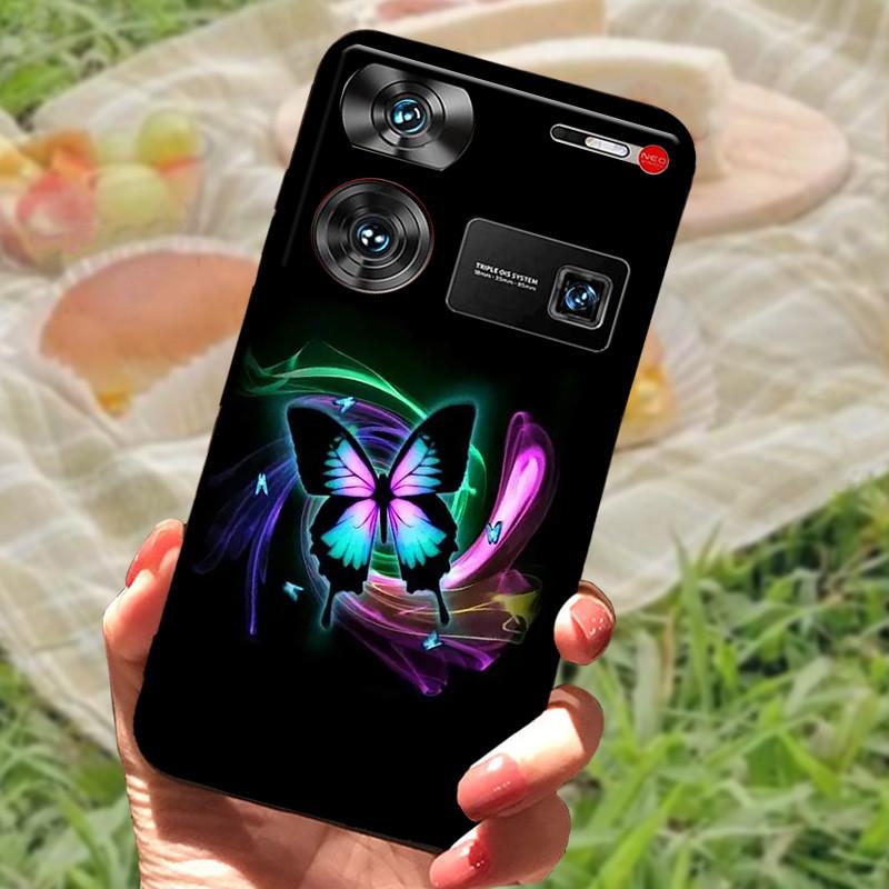 Shockproof Funda For ZTE Nubia Z60 Ultra Case Silicon Black Soft Bumper for Nubia Z60 Ultra Phone Cases Z60Ultra Cartoon Shell