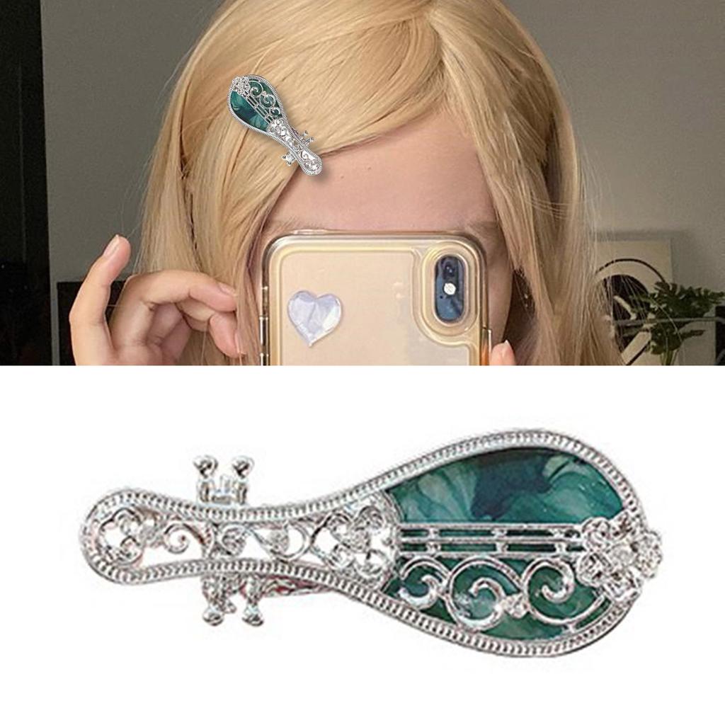 Creative Chinese Styles Pipa Hair Clip With Ink Painting Designs For Women And Culture Enthusiasts Side Bangs Barrettes