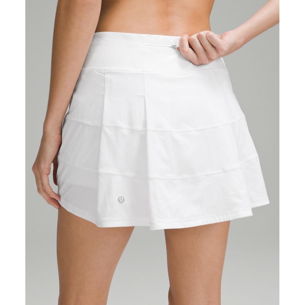 Lululemon Pace Rival Mid Rise Skirt  Long White