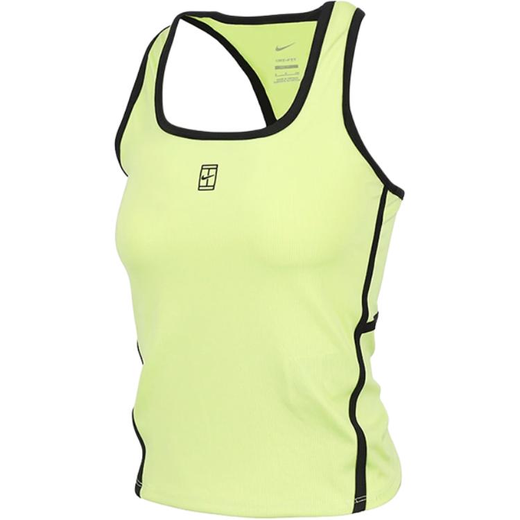 Nike Women s Dri-FIT Tennis Tank Top Light Lemonade Black II3607-736 2XL