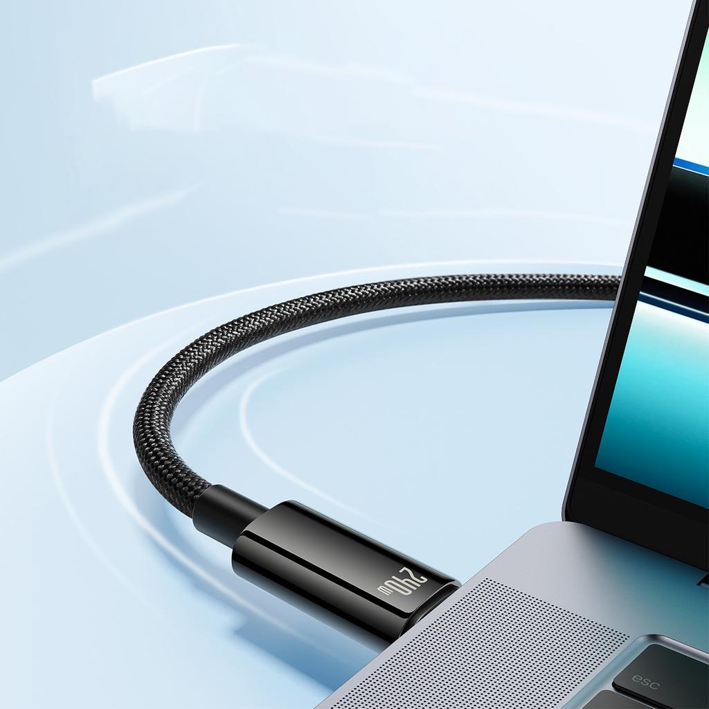 Baseus High-Speed USB-C To USB-C Cable 240W Power 480Mbps Data Transfer 2m - Black/Grey
