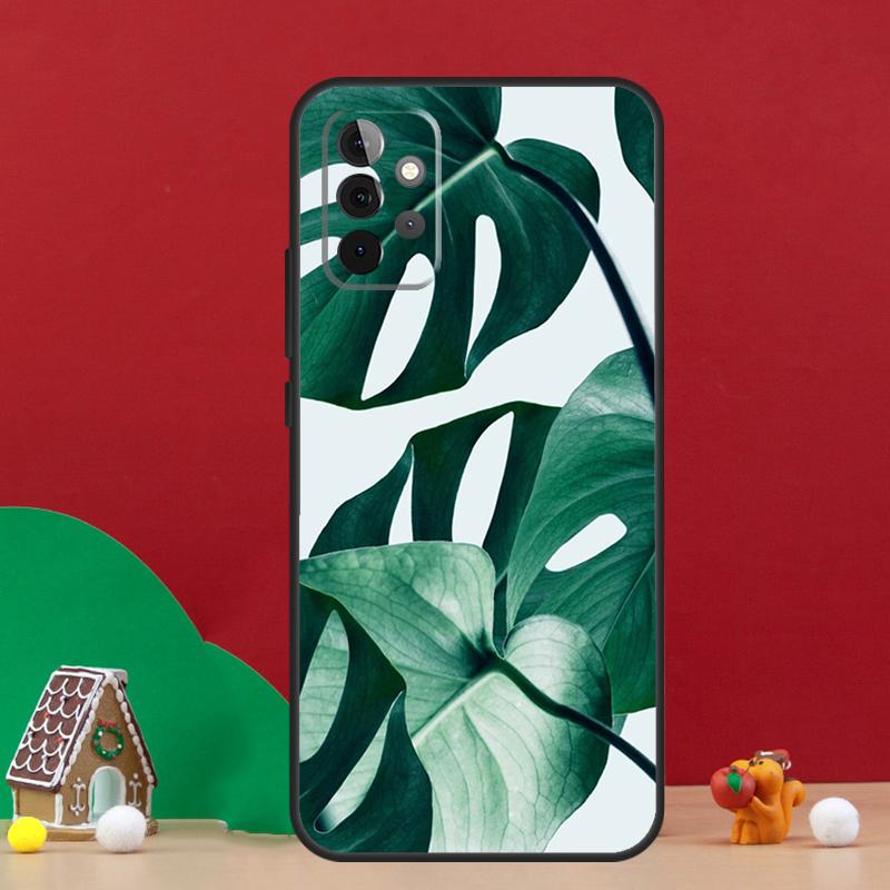 Leaves Monstera Green Case For Samsung Galaxy A55 A52 A32 A12 A33 A06 A16 A26 A36 A56 A15 A53 A13 A34 A54 A14 A17