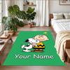 Crystal Velvet Rug Custom Name Text, Soft Non Slip Floor Mat Home DecorSnoopy Peanuts