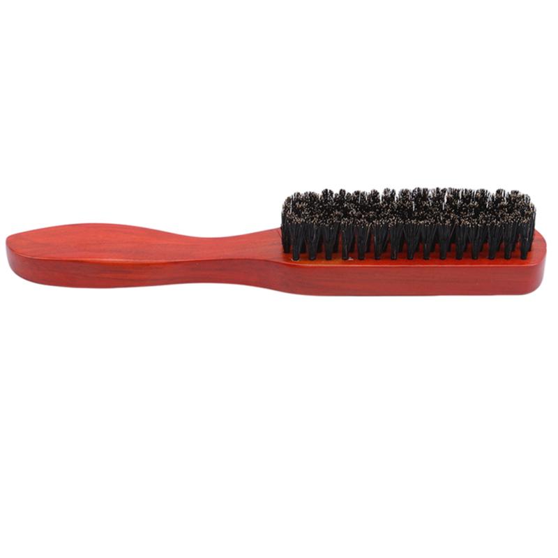 

Black Comb Hair Teasing Brush Wooden Handle Hairdressing Comb Natural Boar Bristle Hair Combing Brush Slim Line Styling Comb
