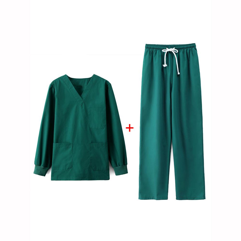 Hand Washing Clothes Women's Short Sleeves Hospital Surgical Gowns Hospital Brushing Gowns Sets Long Workwear Women