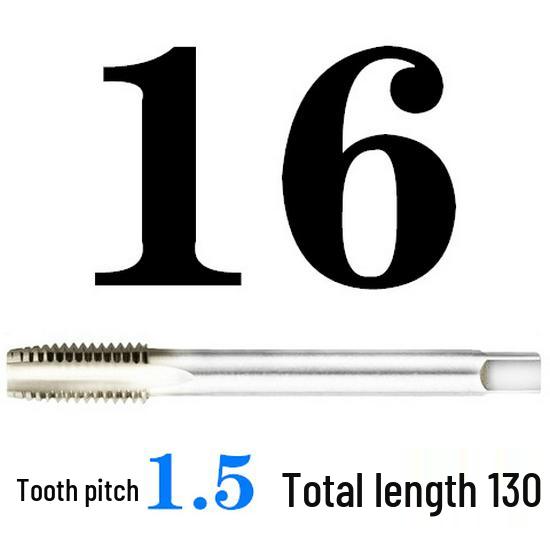 Extended Shank Fine Thread Tap for Hand and Machine Use, Non-standard Sizes M4-M24